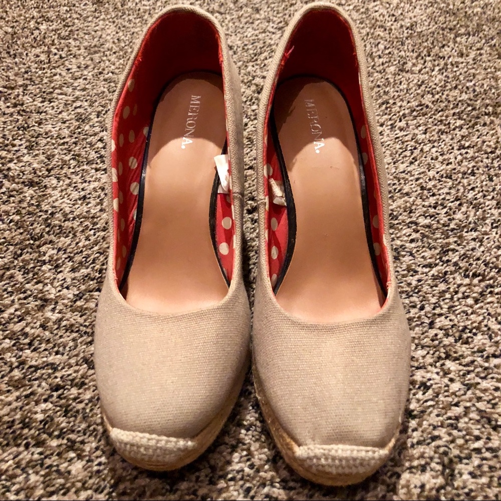 Merona cork wedge shoe